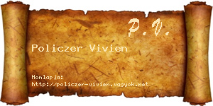 Policzer Vivien névjegykártya